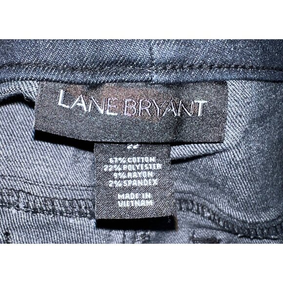Lane Bryant Women's Plus Size Skinny Jeans 22 Black Denim Cotton/Polyester/Rayon - Picture 3 of 3